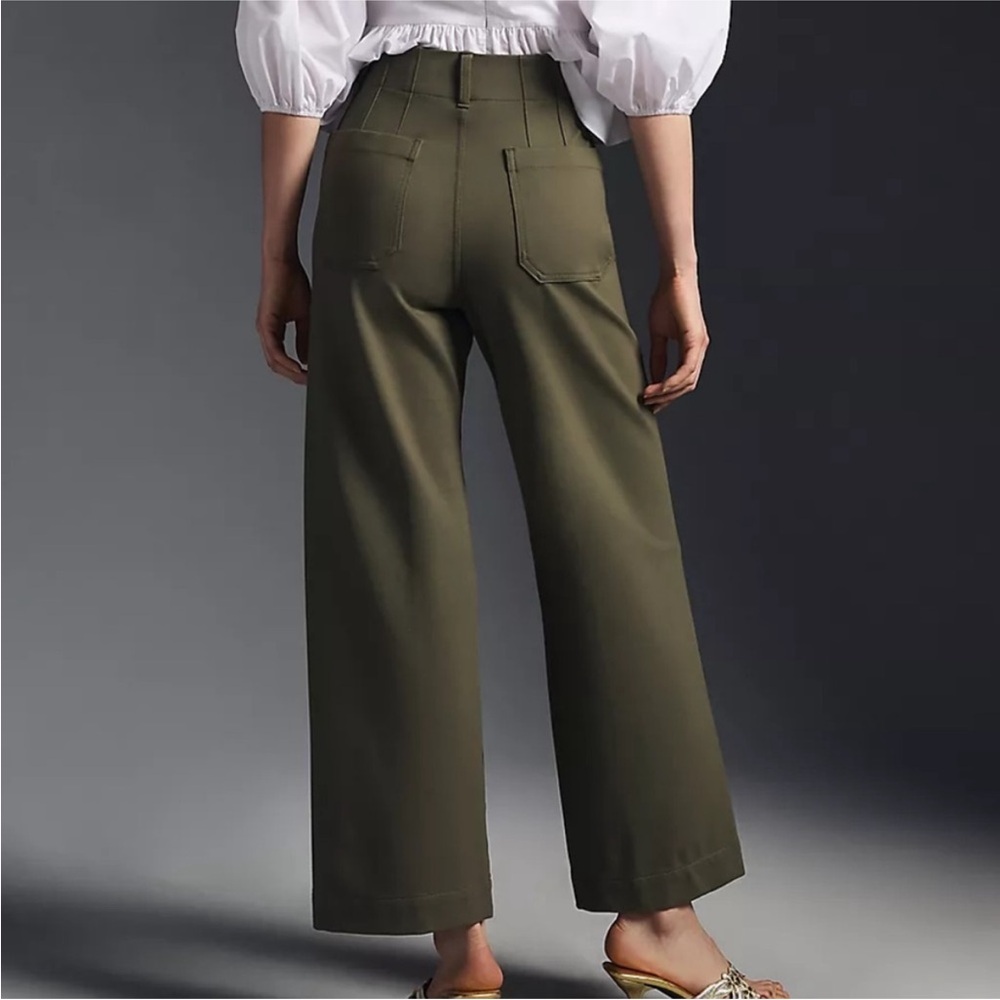 Anthropologie Olive Wide Leg Pants - Picture 3 of 9
